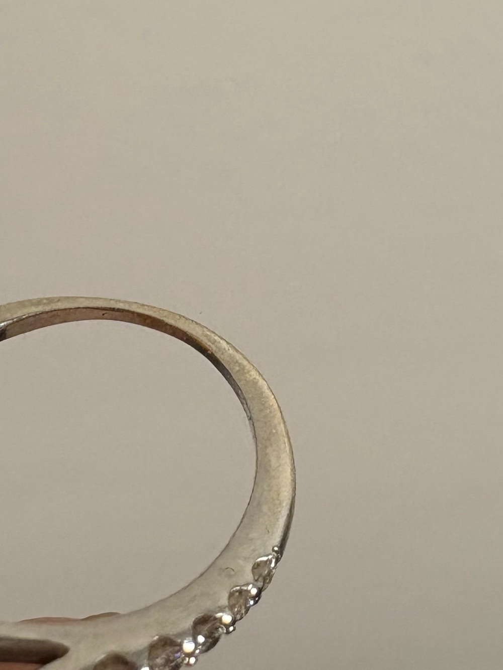 Elegant Silver Lab Diamond Engagement Ring - Picture 8 of 13